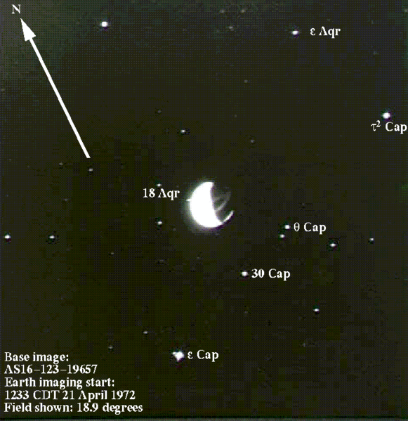 Якобы снятая в ультрафиолете Земля (миссия Аполлон-16)